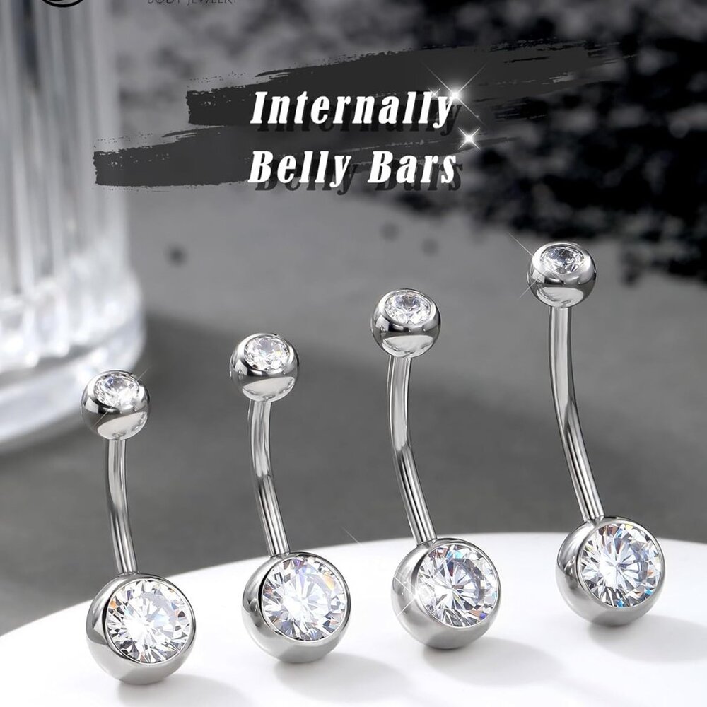 Durable Internally Threaded Belly Button Rings Wi… - image 5